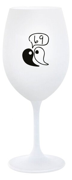 69 - bílá sklenice na víno 350 ml