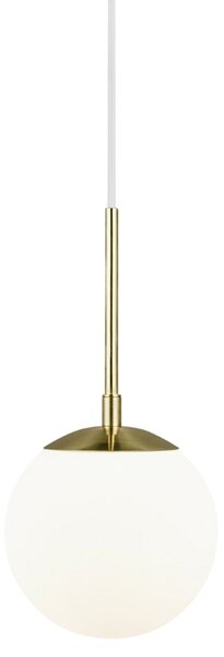 Nordlux Opálově bílé skleněné závěsné světlo Grant 15 cm