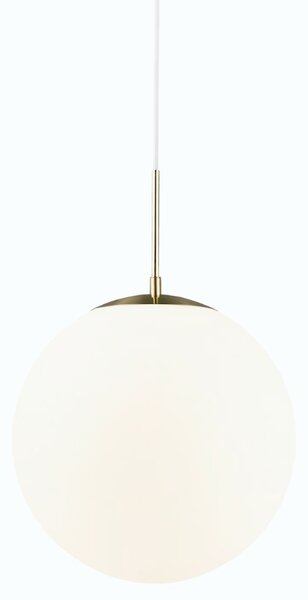 Nordlux Opálově bílé skleněné závěsné světlo Grant 35 cm