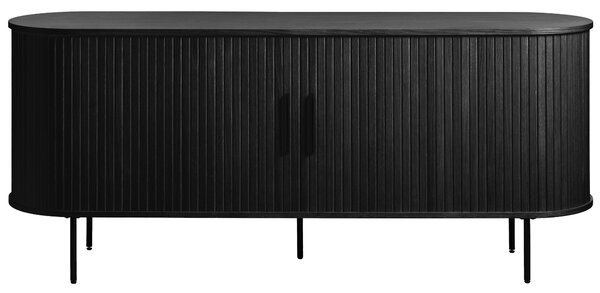 Unique Furniture Černá dubová komoda Nola 180 x 45 cm