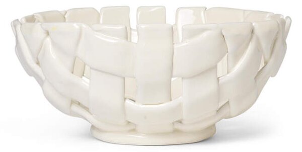 Ferm Living Keramická mísa Plait Bowl Ø24, off-white