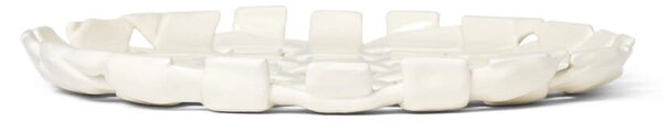 Ferm Living Keramický talíř Plait Platter, off-white