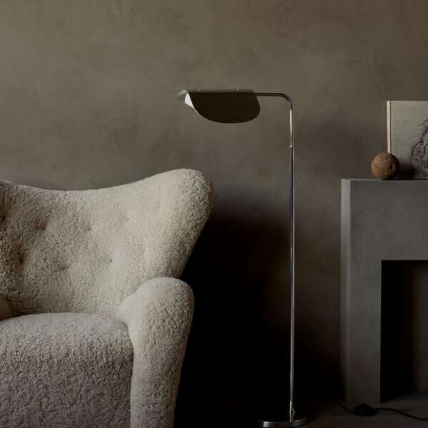 Audo CPH Stříbrná kovová stojací lampa AUDO WING 118 cm