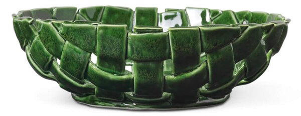 Ferm Living Keramická mísa Plait Bowl Ø30, emerald green