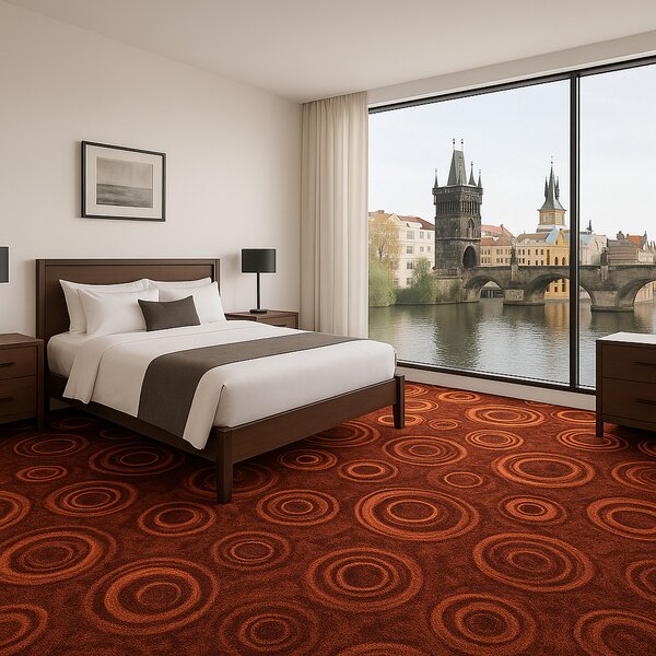 ITC, AKCE: 50x540 cm Metrážový koberec Drops 43, šíře, hnědá, filc, chodba / předsíň