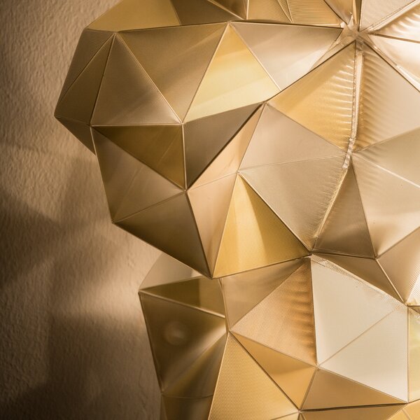 SLAMP DRUSM00VLV01T00000EU Drusa, závěsné svítidlo ze sametového Lentiflexu, 4x8W LED E27, prům. 60cm