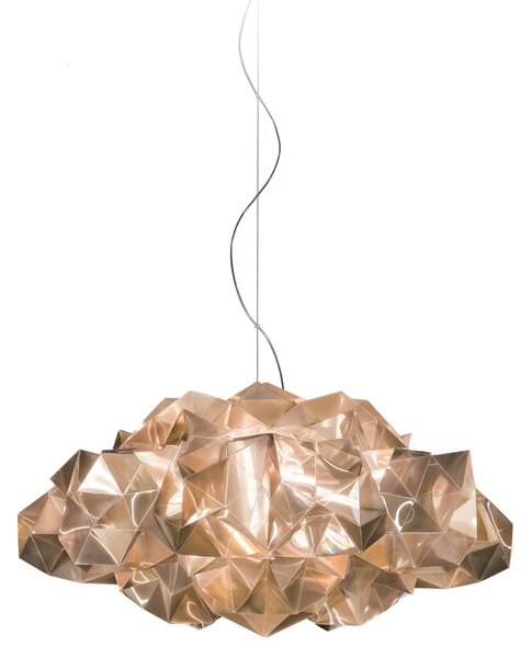 SLAMP DRUSM00VLV01T00000EU Drusa, závěsné svítidlo ze sametového Lentiflexu, 4x8W LED E27, prům. 60cm