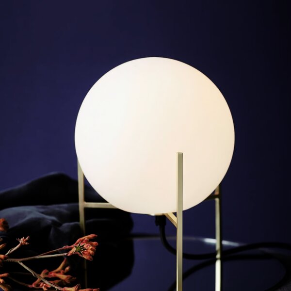 Nordlux Opálově bílá skleněná stolní lampa Alton