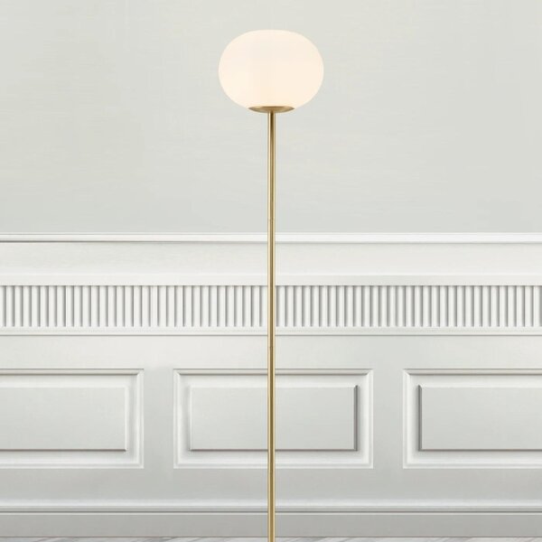 Nordlux Opálově bílá skleněná stojací lampa Alton 150 cm