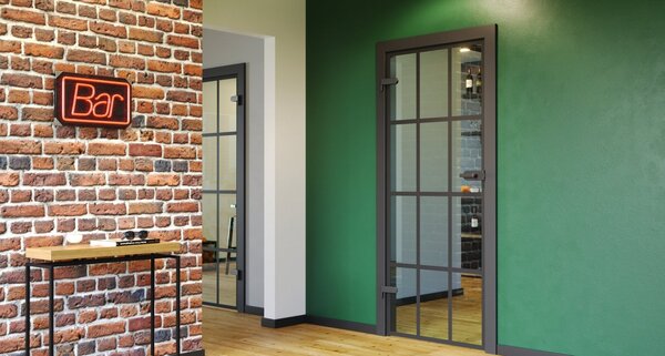Interiérové dveře PORTA GLASS s mřížkou - čiré