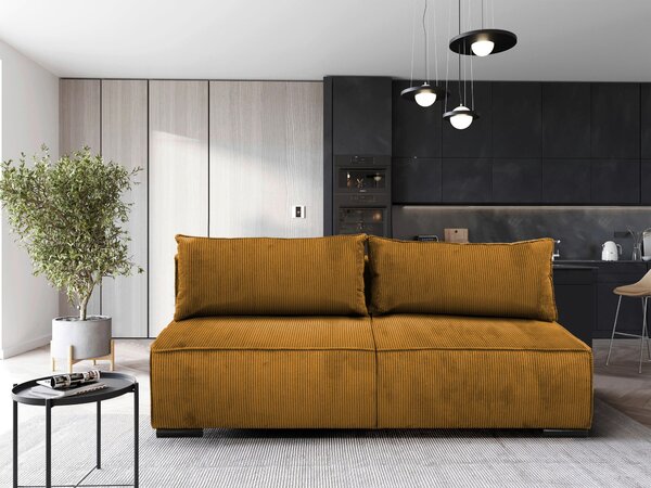 ROZKLÁDACÍ POHOVKA, textil, hořčicově žlutá MID.YOU - Rozkládací pohovky, Online Only
