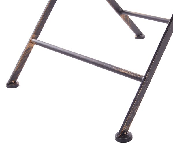 Bistro stolek BORMIO 70 cm 70 cm Kov Černá