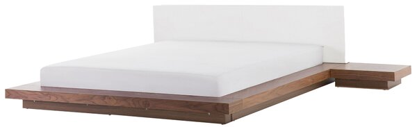 LED postel ZEN 180 x 200 cm Hnědý jasan