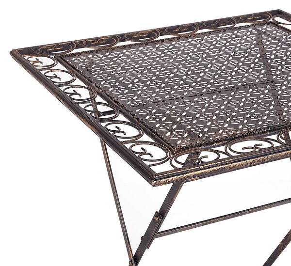 Bistro stolek BORMIO 70 cm 70 cm Kov Černá