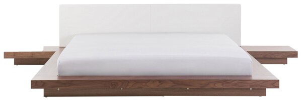 LED postel ZEN 180 x 200 cm Hnědý jasan