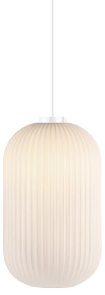 Nordlux Opálově bílé skleněné závěsné světlo Milford 20 cm