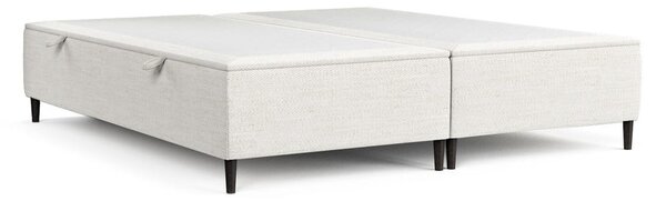 Krémová čalouněná dvoulůžková postel s úložným prostorem 160x200 cm Tate – Maison de Rêve