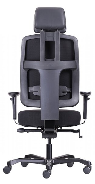 Ergonomická zátěžová židle BOSTON 24/7 — látka, černá, nosnost 200 kg