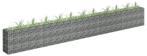 Gabionový vyvýšený záhon pozinkovaná ocel 450 x 30 x 60 cm