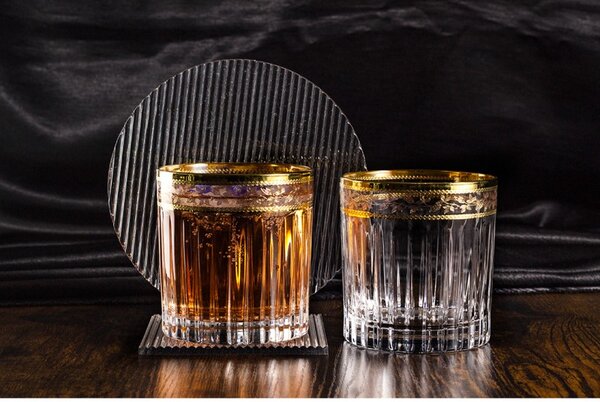 BOHEMIA PRESTIGE DORATO SKLENICE NA WHISKY 360ML SADA 6 KS BS