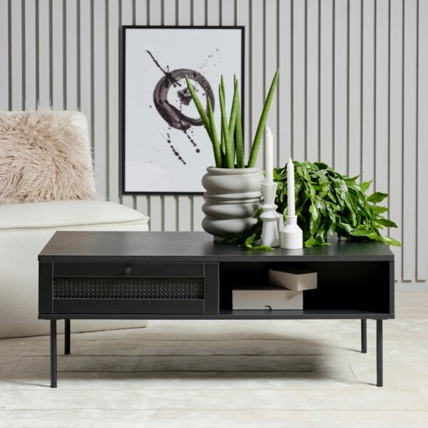 Unique Furniture Černý konferenční stolek Pensacola 110 x 60 cm