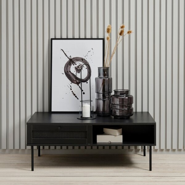 Unique Furniture Černý konferenční stolek Pensacola 110 x 60 cm