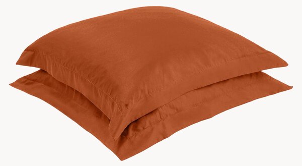 Sada povlaků na polštáře z bavlněného saténu Terracotta, 2 díly