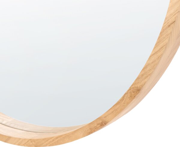 Zrcadlo CAZALIS 80 cm 80 cm Dřevo paulovnie Světle hnědá