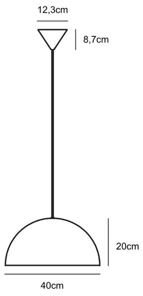 Nordlux Bílé kovové závěsné světlo Ellen 40 cm
