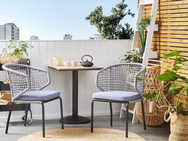 Bistro stolek PALMI 60 cm 60 cm Imitace dřeva Hnědá