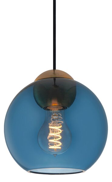Halo Design 743087 závěsné svítidlo ze skla Bubbles, modré, 18cm