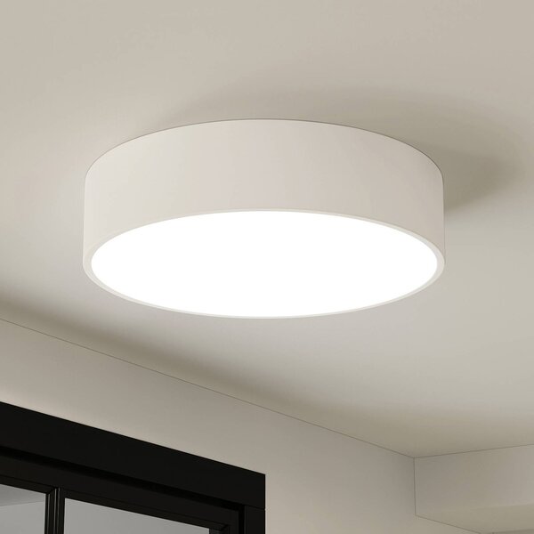 Arcchio LED stropní svítidlo Noabelle, Ø 40 cm, bílé, kovové, stmívatelný, Bílá / opál, Kuchyň, kov, Moderní