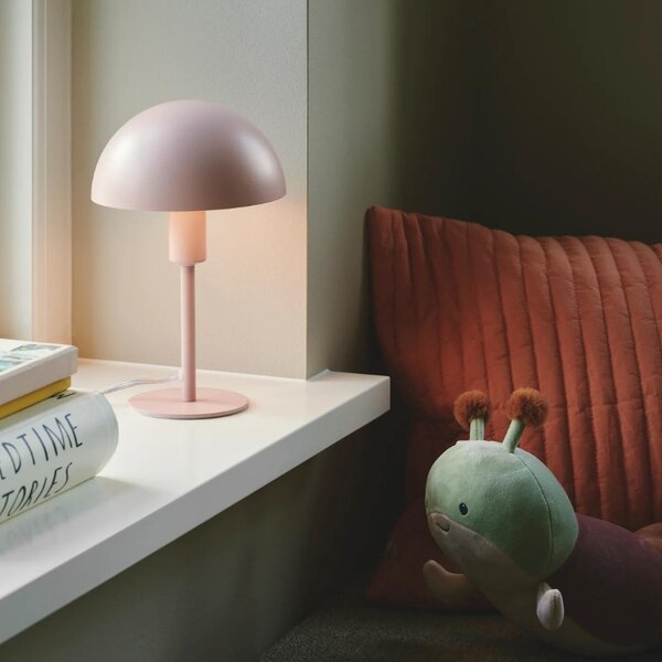 Nordlux Růžová kovová stolní lampa Ellen Mini