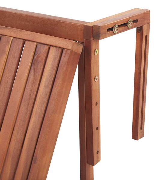 Balkonový stolek UDINE 70 cm 69 cm Akáciové dřevo Hnědá