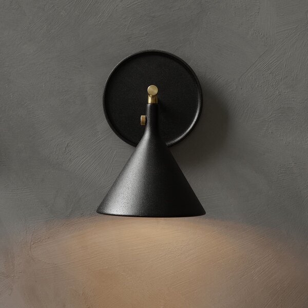 Nástěnná Svítidla Audo Copenhagen, Cast Sconce, stmívatelné, Černá, Koupelna, Hliník
