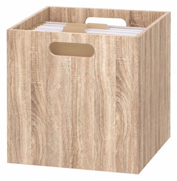 Úložný box Wood, 31x31x31 cm, hnědá