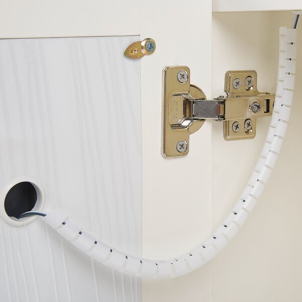 Nástěnná zrcadlová skříňka do koupelny LED CHABUNCO 60 cm 60 cm Bílá