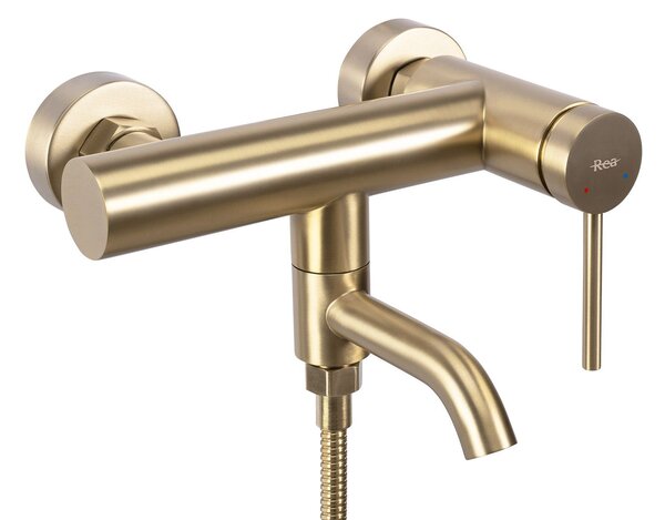 Koupelnová baterie REA Clif - matná Brush Gold