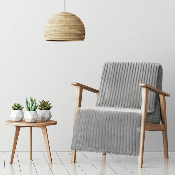 DEKA Z MIKROFLANELU SOFT 70X160 CM STŘÍBRNÁ