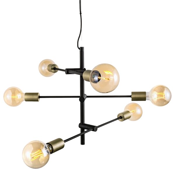 Nordlux Černé kovové závěsné světlo Josefine 55 cm
