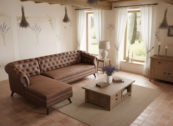 Rohová sedací souprava Chesterfield Bristol