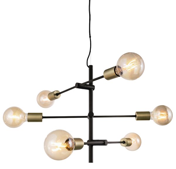 Nordlux Černé kovové závěsné světlo Josefine 55 cm