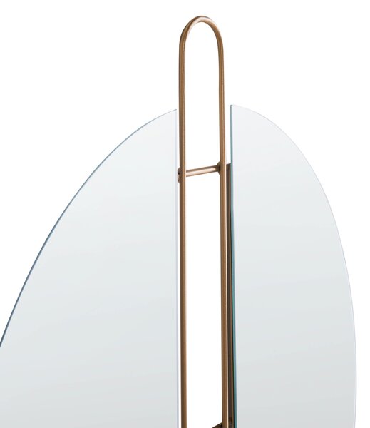 Zrcadlo ATTIN 52 cm 65 cm Zlatá