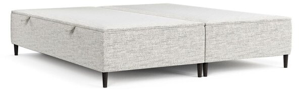 Světle šedá čalouněná dvoulůžková postel s úložným prostorem 160x200 cm Tate – Maison de Rêve