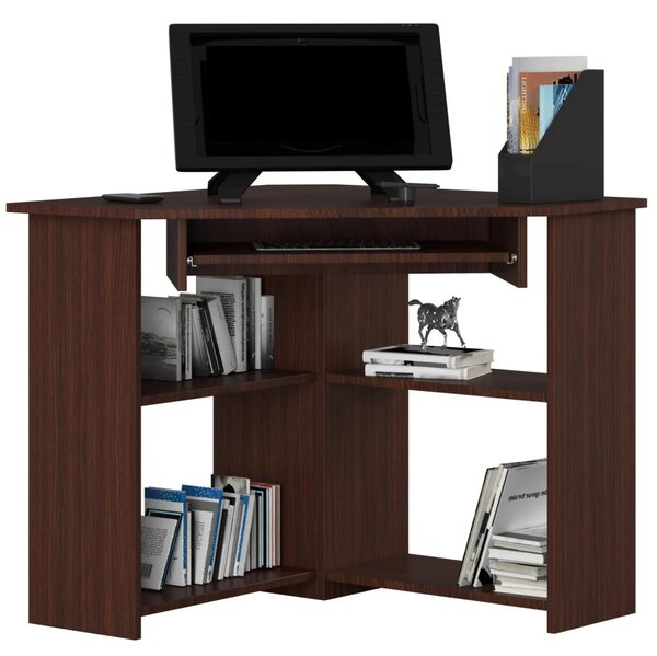 Rohový PC stůl DRIONAS - wenge