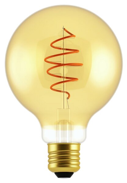 Nordlux Žlutá dekorativní stmívatelná LED žárovka Spiral Deco Globe Gold E27 4,9W