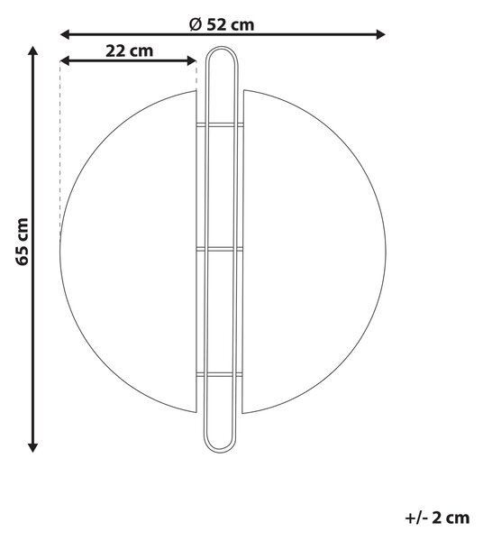 Zrcadlo ATTIN 52 cm 65 cm Zlatá