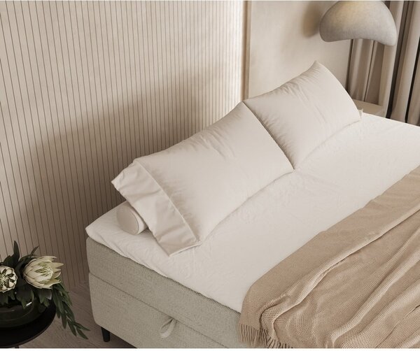 Krémová boxspring postel s úložným prostorem 160x200 cm Araya – Maison de Rêve