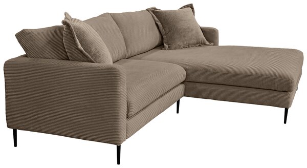 ROHOVÁ SEDAČKA, textil, hnědá P & B - Sedací soupravy, Online Only