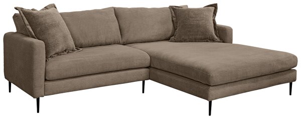 ROHOVÁ SEDAČKA, textil, hnědá P & B - Sedací soupravy, Online Only